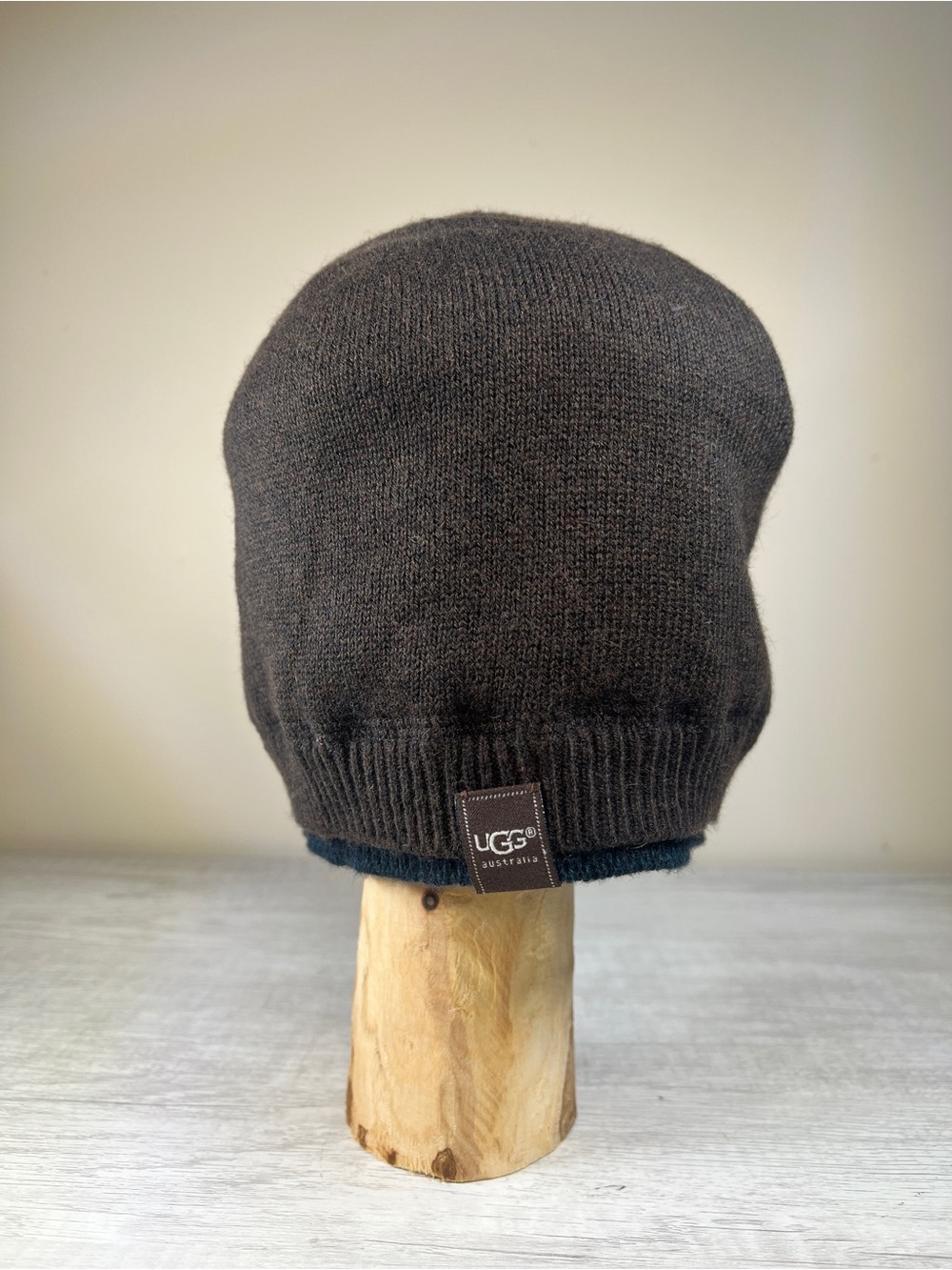 UGG Ribbed Knit Beanie in Dark Brown